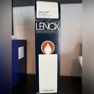 VINTAGE NEW AND SEALED 1978 [ LENOX ] "1-2.8IN. X 9IN." COLUMN CANDLE~~Tuberose